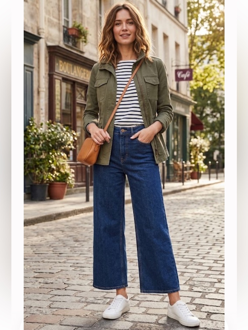 Boden Dark Blue Wide-Leg High Rise Jeans